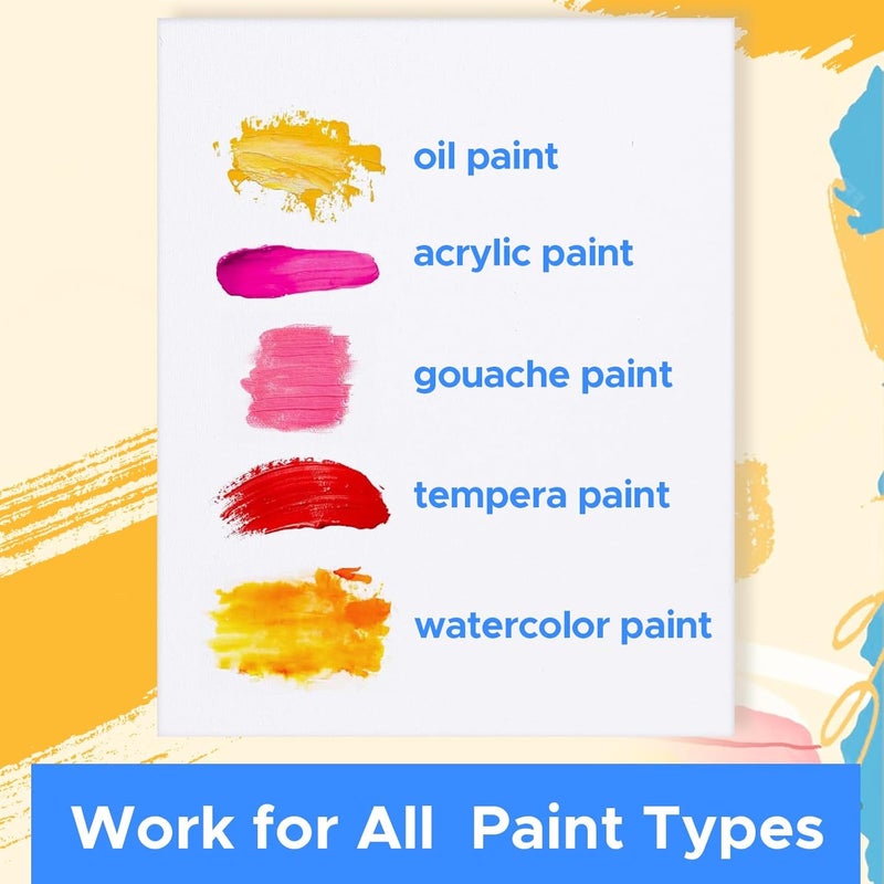 YOURSORTER 54 Pack 5x7 Inch Canvas Boards for Painting Bulk, Kids Art Novices Blank Painting Canvases, Gesso Primed Acid-Free 100% Cotton Canvas Panels for Acrylic Oil Watercolor Tempera Paint - Image 5